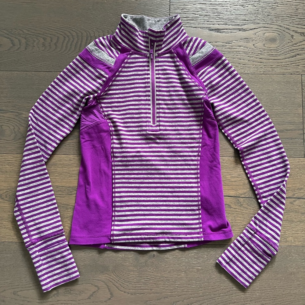 Ivivva by Lululemon purple girls half zip jacket sz 8 new